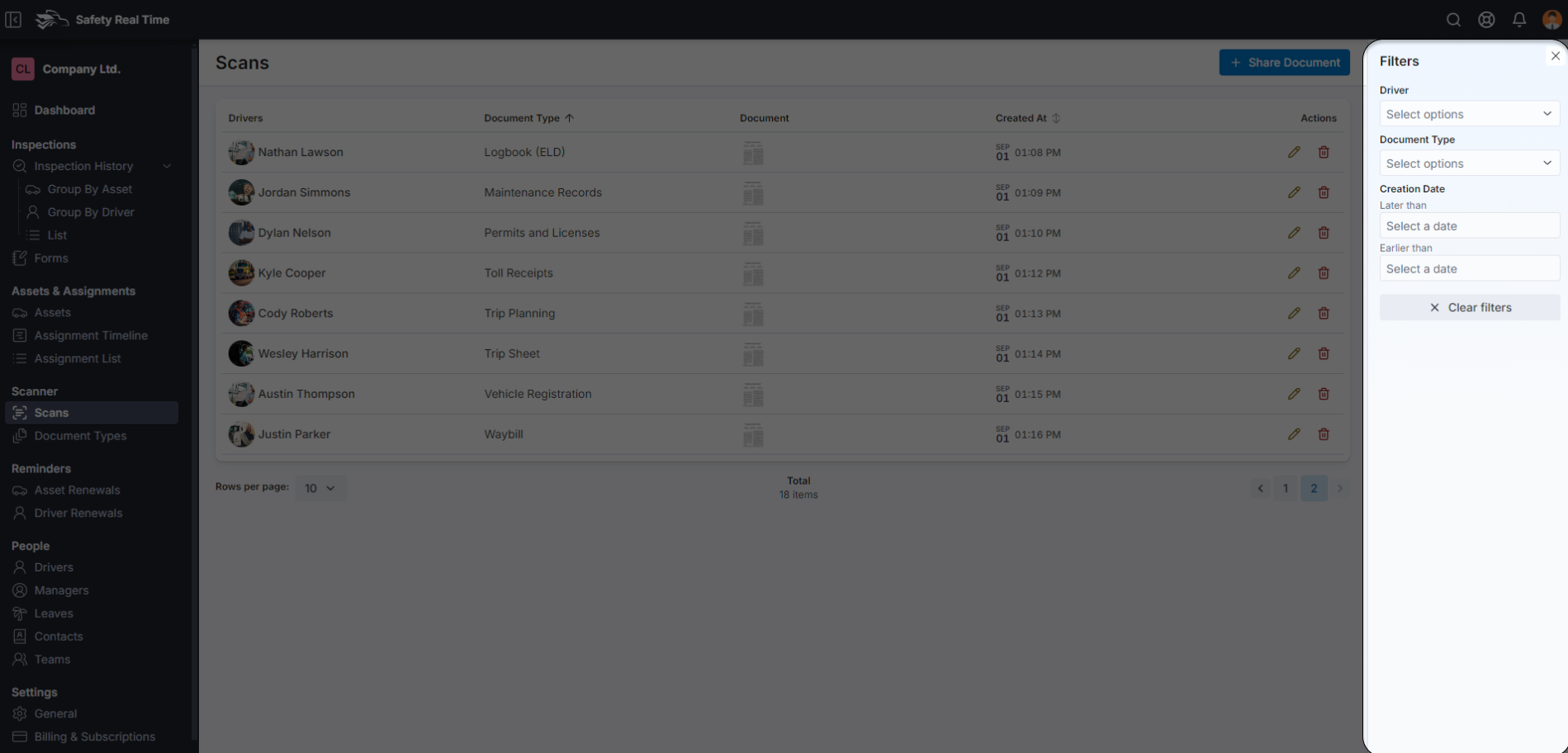 Filter and Search