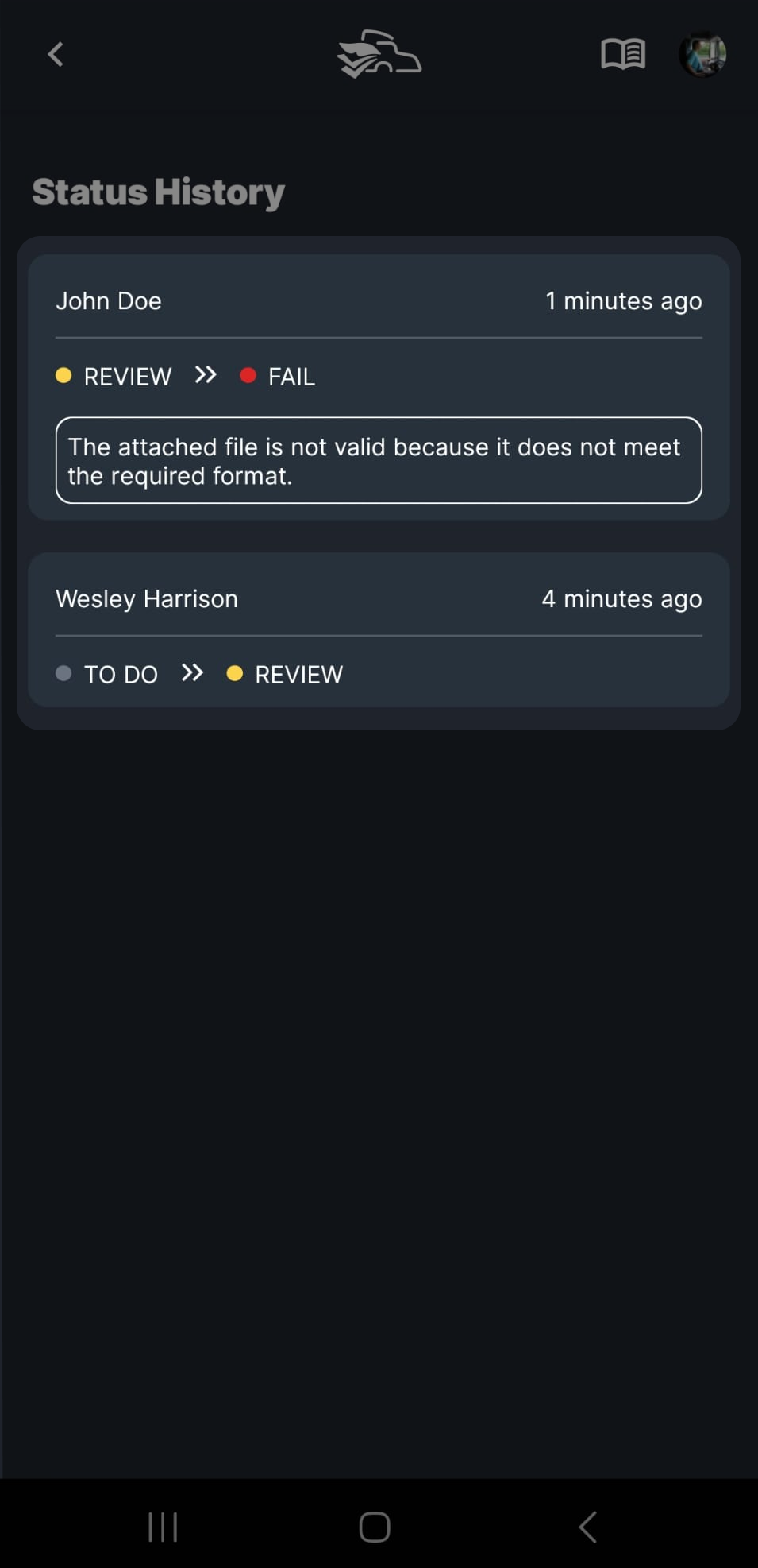 Status History
